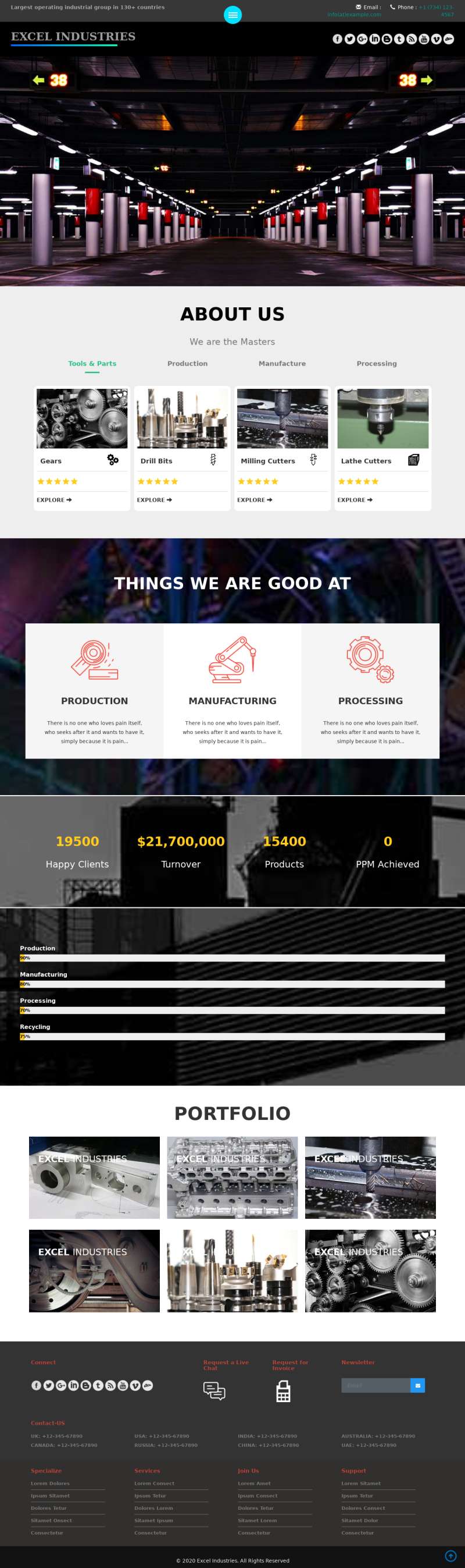 图片[1]-响应式英文企业官网源码，感觉挺有创意的-鼎信网