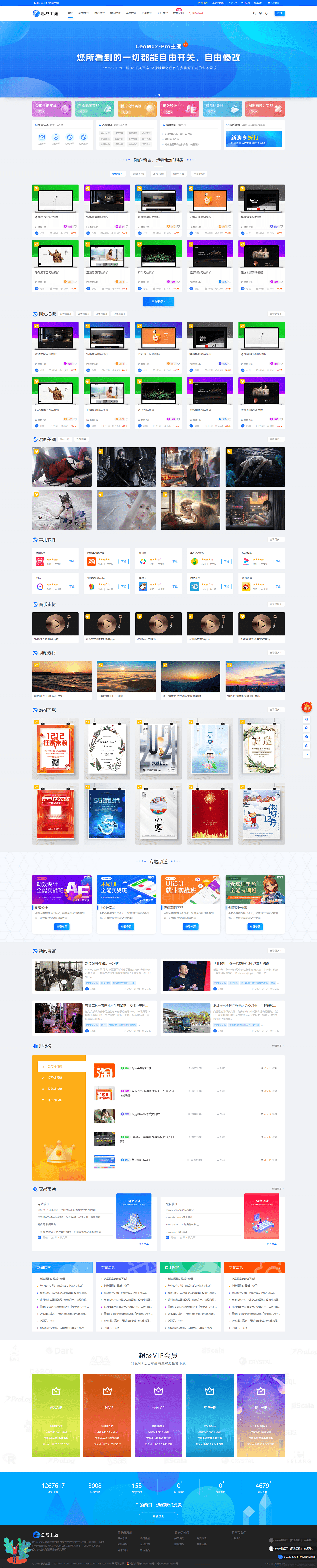 图片[1]-WordPress 资源展示型下载类主题 CeoMax-Pro_v7.6 开心版-鼎信网